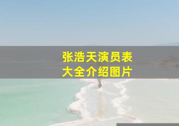 张浩天演员表大全介绍图片