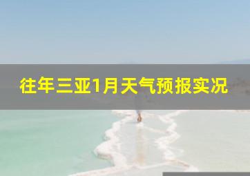 往年三亚1月天气预报实况