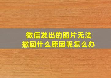 微信发出的图片无法撤回什么原因呢怎么办