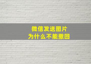 微信发送图片为什么不能撤回