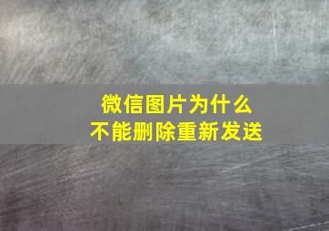 微信图片为什么不能删除重新发送