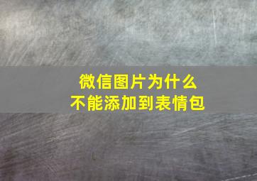 微信图片为什么不能添加到表情包