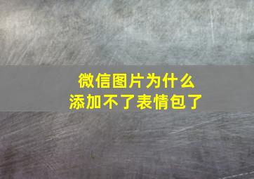 微信图片为什么添加不了表情包了