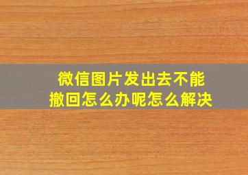 微信图片发出去不能撤回怎么办呢怎么解决