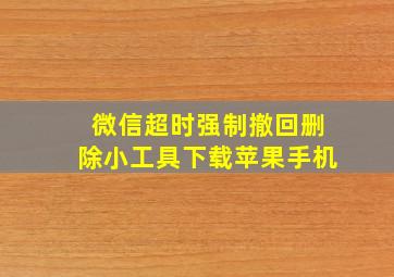 微信超时强制撤回删除小工具下载苹果手机