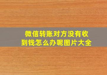 微信转账对方没有收到钱怎么办呢图片大全