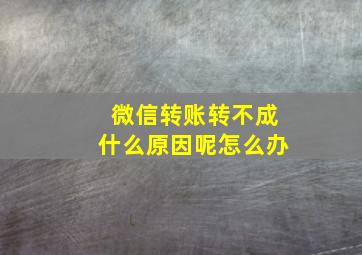 微信转账转不成什么原因呢怎么办