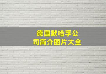 德国默哈孚公司简介图片大全