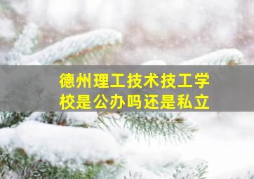 德州理工技术技工学校是公办吗还是私立