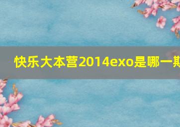 快乐大本营2014exo是哪一期