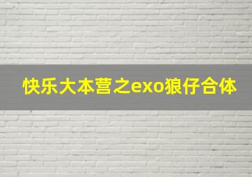 快乐大本营之exo狼仔合体