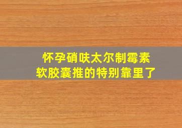 怀孕硝呋太尔制霉素软胶囊推的特别靠里了