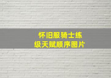 怀旧服骑士练级天赋顺序图片