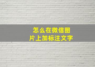 怎么在微信图片上加标注文字