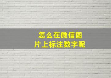 怎么在微信图片上标注数字呢