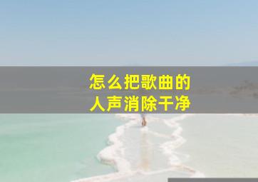 怎么把歌曲的人声消除干净