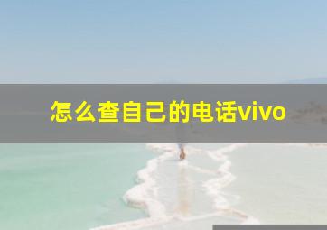 怎么查自己的电话vivo