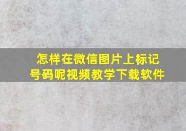 怎样在微信图片上标记号码呢视频教学下载软件