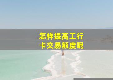 怎样提高工行卡交易额度呢