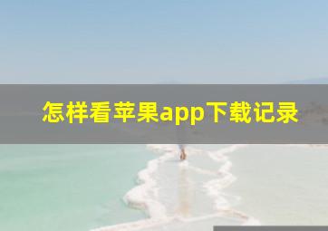 怎样看苹果app下载记录