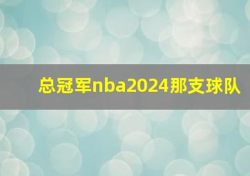 总冠军nba2024那支球队