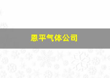 恩平气体公司