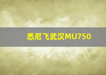 悉尼飞武汉MU750