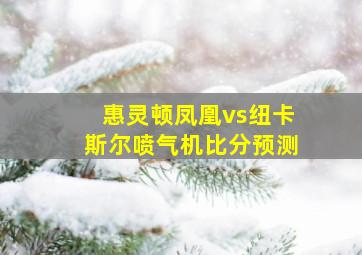 惠灵顿凤凰vs纽卡斯尔喷气机比分预测