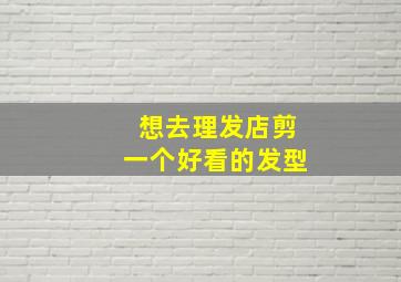 想去理发店剪一个好看的发型