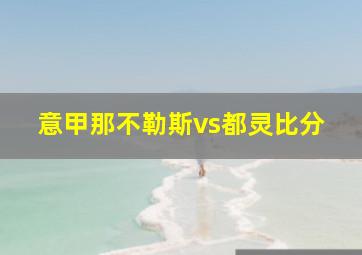 意甲那不勒斯vs都灵比分