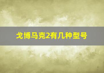 戈博马克2有几种型号