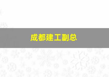 成都建工副总