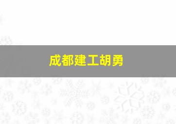 成都建工胡勇