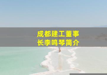 成都建工董事长李鸣琴简介