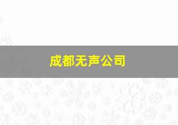 成都无声公司