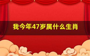 我今年47岁属什么生肖