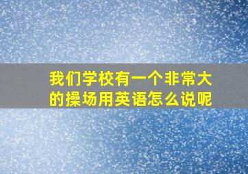 我们学校有一个非常大的操场用英语怎么说呢