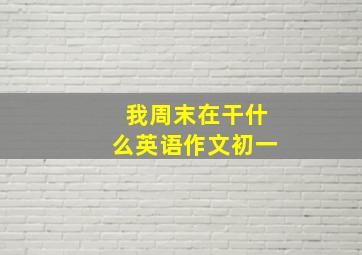 我周末在干什么英语作文初一