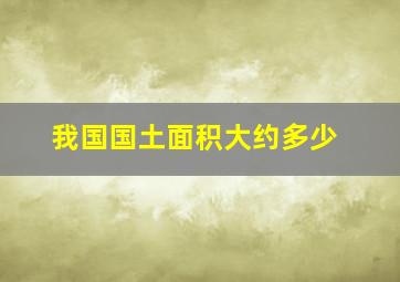 我国国土面积大约多少