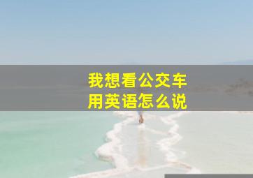 我想看公交车用英语怎么说