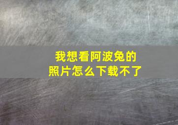 我想看阿波兔的照片怎么下载不了