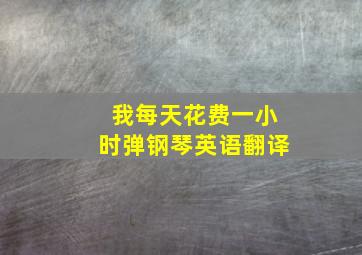 我每天花费一小时弹钢琴英语翻译