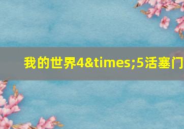 我的世界4×5活塞门