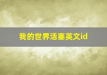 我的世界活塞英文id