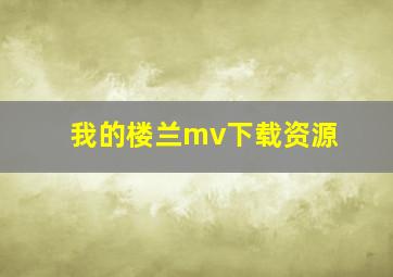 我的楼兰mv下载资源