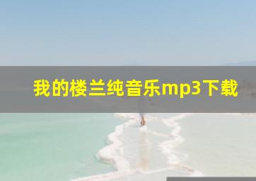 我的楼兰纯音乐mp3下载