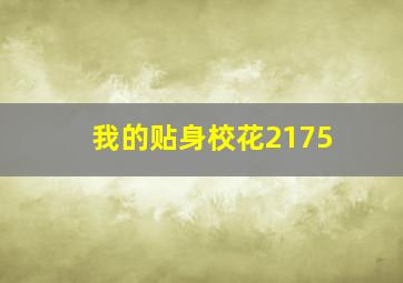 我的贴身校花2175