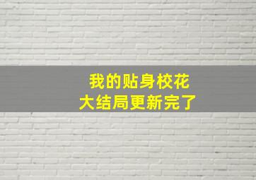 我的贴身校花大结局更新完了