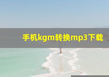 手机kgm转换mp3下载