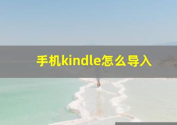 手机kindle怎么导入